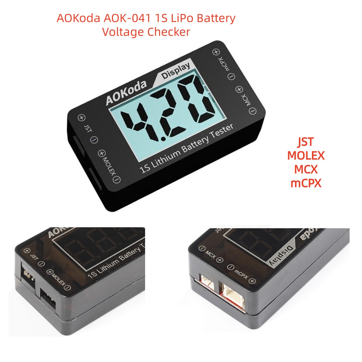 Drone Battery Voltage Checker - Tester napięcia akumulatora LiPo AOKoda AOK-041