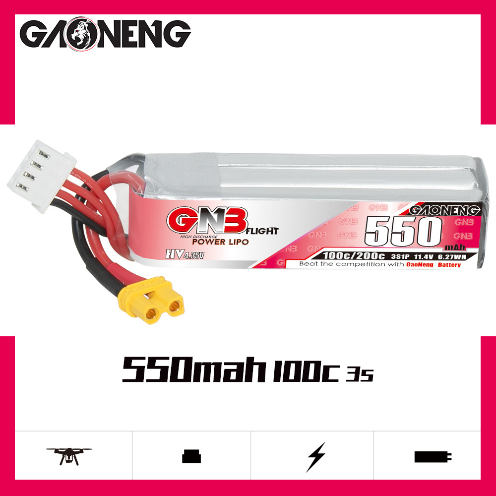 GNB HV 11.4V 550mAh 100C/200C  – Drone Battery Plate recenzja i cena