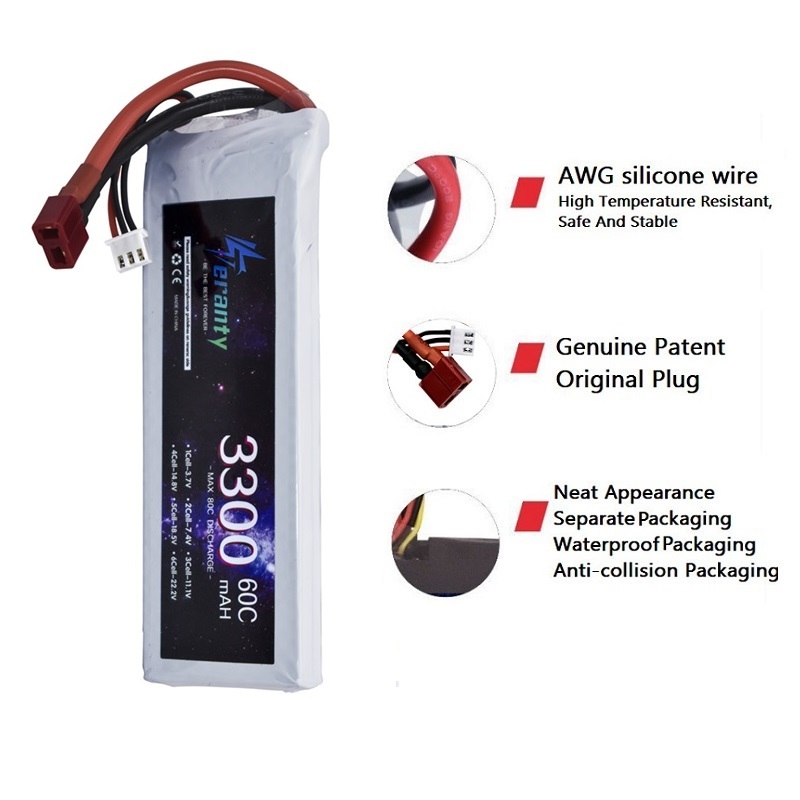 Akumulator LiPo 2S 7.4V 3300mA – Drone Battery Connector recenzja i cena