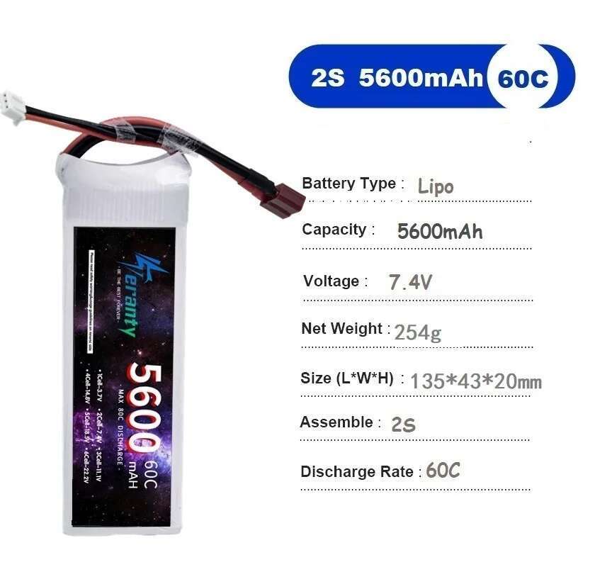 TERANTY 5600MAH 60C 2S 3S 4S 6 – Drone Battery 4S recenzja i cena