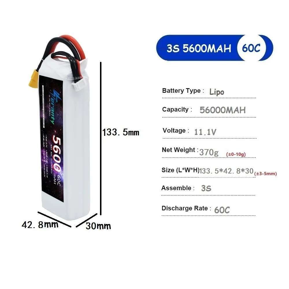 TERANTY 5600MAH 60C 2S 3S 4S 6 – Drone Battery 4S recenzja i cena
